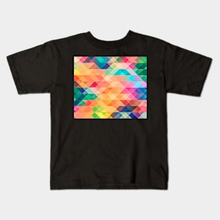 Colorful Polygons Pattern Kids T-Shirt